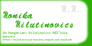 monika milutinovics business card